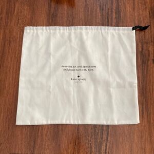 Kate Spade Dust Bag Storage Bag Slip Silky 11.75” x 13.75” White Like New